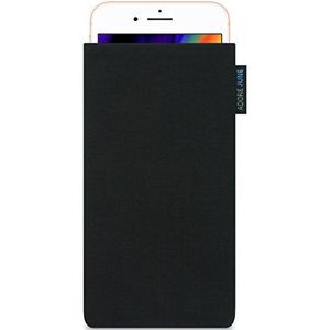Adore June Classic zwarte beschermhoes, compatibel met iPhone 8 Plus, textielbestendige werkbank, met display, reinigingseffect