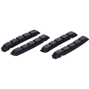 XLC Unisex remblokken rubber vervanging voor volwassenen 72 mm zwart 4 stuks