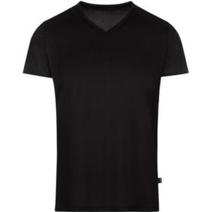 Trigema Heren V-shirt van 100% lyocell, zwart (008)