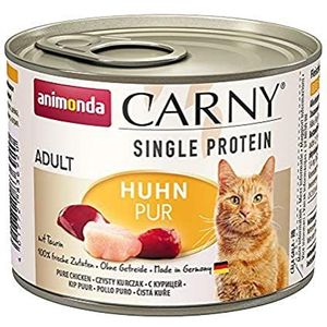 animonda Carny Single Protein Natvoer voor volwassen katten, pure kip, 6 x 200 g