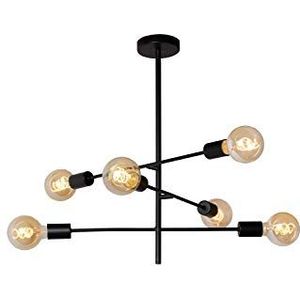 LUCIDE 21119/06/30 plafondlamp, metaal, E27, 160 W, zwart, vernikkeld