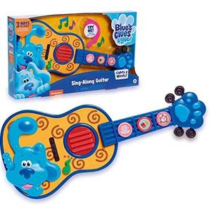 Famosa - Tracks Blue and You, Sing-Along Guitar, kindergitaar speelgoed met 3 verschillende modi, heeft het lied van de serie, gitaargeluiden en grappig spel, al 3 jaar (BLU12000)