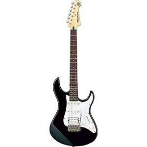 Yamaha Pacifica 012 Elektrische gitaar 4/4 van hout, 64,77 cm, schaal 25,5 inch, 6 snaren, 5-voudige padkeuzeschakelaar, kleur zwart