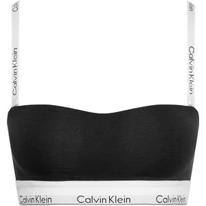 Calvin Klein Licht gevoerde bandeau-beha zonder bandjes voor dames, Zwart