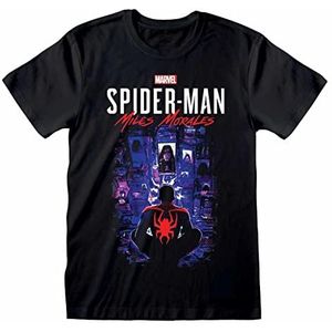 Heroes Inc Spider-Man Miles Morales Video Game T-Shirt City Overwatch (XL)
