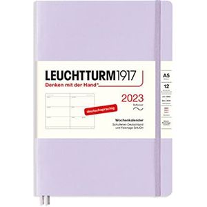 LEUCHTTURM1917 365745 weekkalender soft cover medium (A5) 2023 12 maanden lila Duits