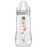 MAM Easy Active-waterfles (330 ml), baby waterfles met MAM maat 2 speen in SkinSoft-siliconen, melkfles met ergonomische vorm, 4+ maanden, space