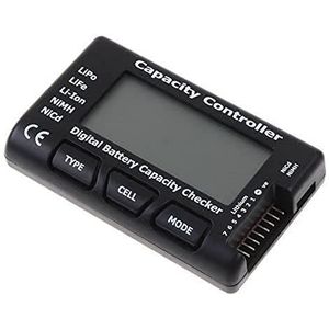 YUNIQUE GREEN-CLEAN-POWER - CellMeter RC-7 | Digitale controle van de batterijcapaciteit | Capaciteitsmeter voor NiCd, NiMH, LiPo, 2-7 cellen | Digitaal display, zwart, kunststof