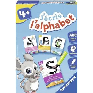Ravensburger - Educatief spel – Ik schrijf het alfabet – voorbereiding om te schrijven – speels leren in de aftelrijm – tekenen van punten – vanaf 4 jaar – 24083