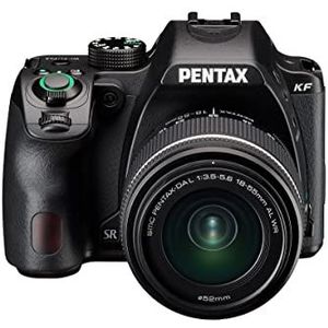 PENTAX KF en 18-55 WR APS-C Reflex-cameraset, stofdicht, draaibaar lcd-display, zwart