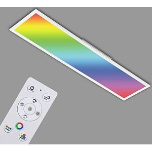 Briloner Leuchten LED plafondlamp RGB ultraplat CCT 119,5 x 29,5 cm, kleurtemperatuurcontrole (3000-6500 K) 4100 lumen dimbaar