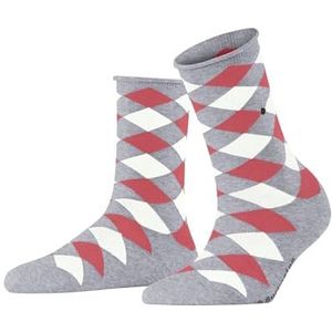 Burlington Sandy W Sso 1 paar katoenen sokken met patroon, korte damessokken (1 stuk), Grijs (Light Heather 3223)