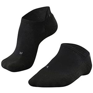FALKE GO2 Onzichtbare golfsokken voor dames, katoen, wit, zwart, sportsokken voor dikke golf, ideaal voor de zomer, 1 paar, Zwart (Zwart 3000)