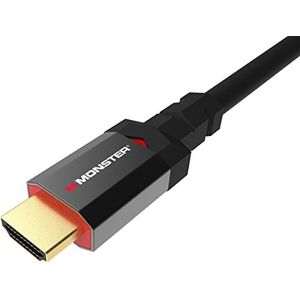 Monster Gaming HDMI 2.1 kabel, UHD 8K-60Hz, 4K-144Hz, 48Gbit/s, gaming-kabel, UHD-kabel, 1,80 m gamingkabel, compatibel met PS5, PS4, Xbox X, Xbox One, 1,80 m