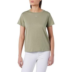 Pinko Basico Snow Wash Logo Jersey T-shirt voor dames, U84_Groen Vertiver