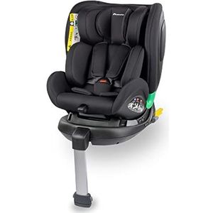 Bebeconfort EvolveFix Plus i-Size, draaibare autostoel, ISOFIX met krachtpoot, 360° draaibare autostoel, vanaf geboorte tot 12 jaar, tot 36 kg, 40-150 cm, Black Mist