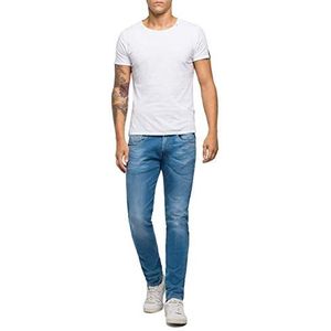 Replay Anbass Hyperflex slim jeans, blauw (light blue 10), 28 W/34 L heren, Blauw (Lichtblauw 10)