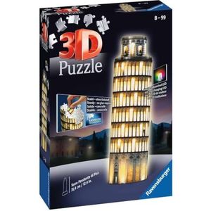 3D Puzzel Toren Van Pisa - Night Edition (216 stukjes)