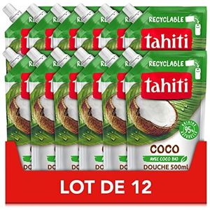 TAHITI - Eco-navulling douchegel Tahiti Coco - formule 95% natuurlijke oorsprong - 12 x 500 ml