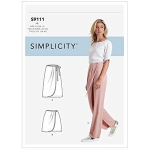 SIMPLICITY Naaipatroon S9111 patroon voor broeken, rok en shorts, voor dames, maten 34-36-38-40-42