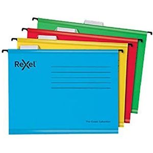 Rexel Classic 2115585 Hangmap, A4, 100% gerecycled karton, 10 stuks, op kleur gesorteerd