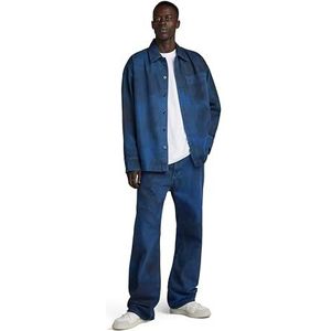G-STAR RAW Boxy Fit T-shirt met lange mouwen voor heren, Veelkleurig (Sea Blue Vintage Denim Wash Gd D23007-d338-g266)