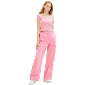 TOM TAILOR Denim 1036538 T-shirt voor dames, 31707 - roze vlinder print