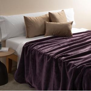 Sancarlos Couverture en velours Ibon, couleur violet, 100% polyester, 180 x 240 cm.