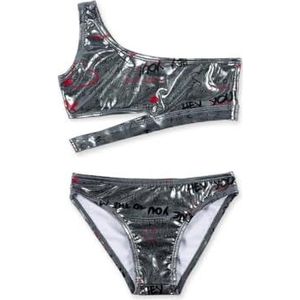 Tuc Tuc Maillot de bain pour fille, argent métallique, 8 ans