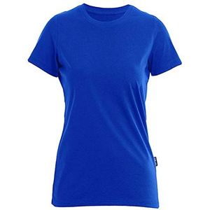 HRM Luxe dames ronde hals T-shirt maat I hoogwaardig T-shirt ronde hals 100% biologisch katoen dames basic T-shirt wasbaar tot 60 °C dames tops, hoogwaardig en duurzaam bovendeel, koningsblauw (05-koningsblauw), L, koningsblauw (05 koningsblauw)