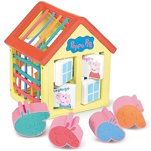 TOMY Toomies E73528 Peppa Pig activiteitenhuis met draaibare ramen, elastische banden, Peppa Pig, speelgoed 18 maanden, kruipdeken en activiteitentafel