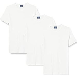 Navigare Heren-T-shirts in verpakking van 3 stuks, Wit.