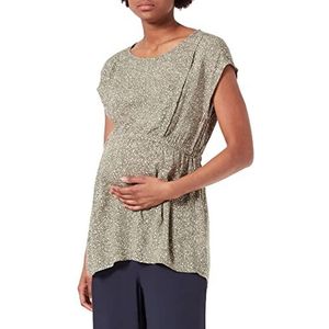 Esprit Maternity Dames borstvoedingsblouse korte mouwen allover print echte olijf - 307 40, Echt olijf - 307