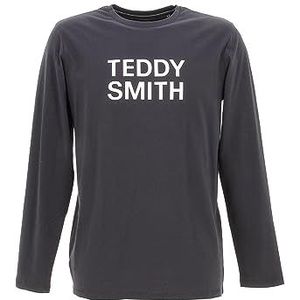 Teddy Smith - Ticlass Basic M - T-shirt voor heren - casual, Donkermarineblauw/wit
