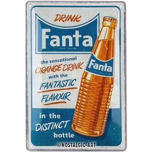 Nostalgic-Art Retro metalen bord 20 x 30 cm Fanta Sensational Orange Drink cadeau-idee als vintage metalen baraccessoire