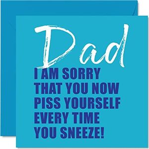 Grappige vaderdagkaart voor papa – I Am Sorry – verjaardagskaart voor vader – 145 mm x 145 mm – grappige wenskaart voor Vaderdag