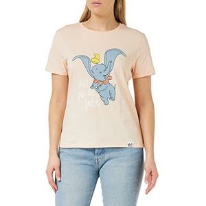 Disney Dumbo T-shirt « Don't Just Soar » Rose Taille M – Style vintage sous licence officielle, imprimé au Royaume-Uni, produit éthique, rose, M