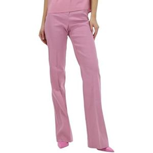 Pinko Hulka Pantalon en lin stretch décontracté pour femme, N98_Fumée orchidée, 48