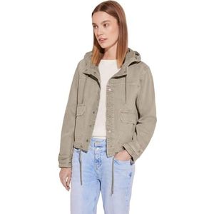 Street One A212142 Jeansjack met capuchon voor dames, Gewassen safari beige