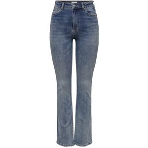 ONLY ONLMILA HW Flared DNM BJ13994 NOOS dames stretch jeansbroek maat M blauw 31/30, medium blue denim, 31W x 30L, M