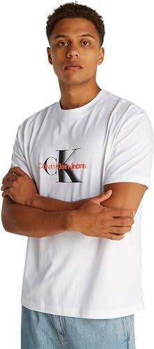 Calvin Klein T-shirt S/S pour homme, Blanc (Blanc vif), XL