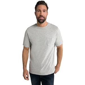 JP 1880 Menswear 801766 T-shirt voor heren van biologisch katoen, Lichtgrijs chinees