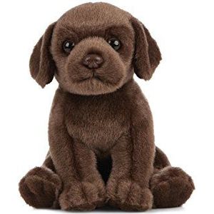 Pluche Bruine Labrador Hond Knuffel 16 cm - Honden Huisdieren Knuffels - Speelgoed Voor Kinderen