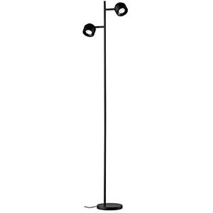 Paulmann staande lamp Puric Pane - zwart - 3-step dim - 2x3W