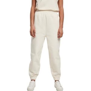 Urban Classics Dames trainingsbroek van puur biologisch katoen brede pasvorm High Waist damesbroek verkrijgbaar in 3 kleuren XS tot 5XL, Whitesand