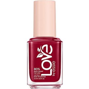 LOVE by Essie Nagellak nr. 120 i am the moment plantaardige nagellak, bordeauxrood, romige afwerking, duurzaam, intens, 13,5 ml