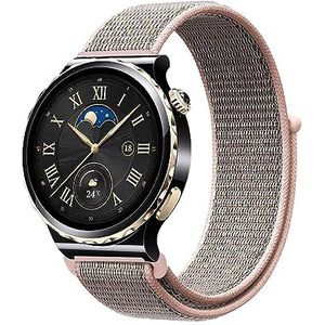 Niboow 20mm Nylon Bracelet pour Huawei Watch GT 3 Pro 43mm/Watch GT 3 42mm/Watch GT 2 42mm/Watch 2 Pro, Hommes Femmes Sports Bracelet pour Watch 2 Sport/Amazfit GTR Mini (Rose), 20MM