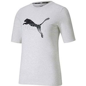 PUMA Nu-tility tee dames t-shirt, meerkleurig - wit/grijs gemêleerd (White Heather)