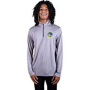 UNK NBA Vlm3138f-am NBA Men's Quarter Zip Poly Knit Long Sleeve Shirt, Team Color (Pack van 1), Heather Grey, S, Heather Grey.