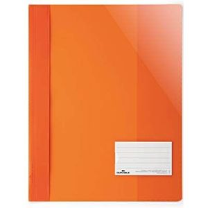Durable 269001 documentenmap, A4+, met etikettenhouder, transparante omslag, ondoorzichtig, oranje, 25 stuks